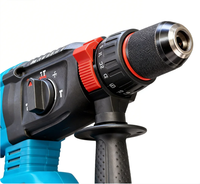 Perceuse à percussion sans fil 18V de qualité industrielle, sans balais, avec batterie au lithium, pour bricolage domestique, avec 4 modes de sélection