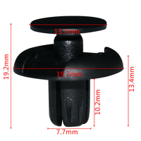 10723 Clip de fixation en plastique pour carrosserie automobile, pour garde-boue avant Honda