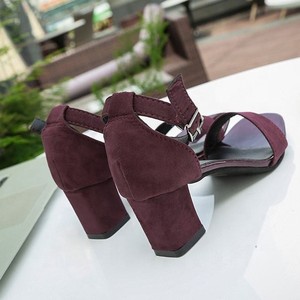 รองเท้าส้นเตี้ยรองเท้าส้นเตี้ยรองเท้าส้นเตี้ยหนัง PU สวมใส่สบายมีสายรัดข้อเท้าสำหรับฤดูร้อนรองเท้าแต่งงาน - Product Image 4