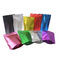 Bolsas de papel de aluminio con cierre de cremallera para almacenamiento de alimentos, bolsas de Mylar con estampado personalizado, color mate/brillante, 100 Uds.