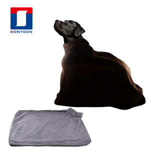 Thấm Microfibre Túi bãi biển màu xám tắm rửa khô Terry Pet khăn tắm cho chó - Product Image 1