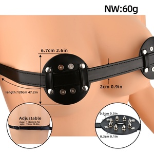 Stimulateur mammaire féminin avec chaîne en cuir à tête ronde, attache-poitrine pour homme et femme, jouet sexuel de flirt - Product Image 6