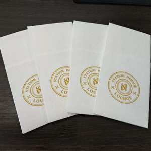 Serviettes de table en papier Airlaid pour mariage, 40x40cm, impression de logo personnalisé, vente en gros, directement de l'usine pour restaurants, banquets, <span class=keywords><strong>HoReCa</strong></span> - Product Image 6