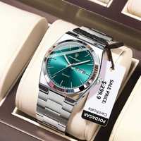 Reloj de Pulsera para Hombre POEDAGAR 930, Correa de Cuero y Acero Inoxidable, Resistente al Agua, Luminoso, Relojes para Hombre, Montre Homme, Relojes