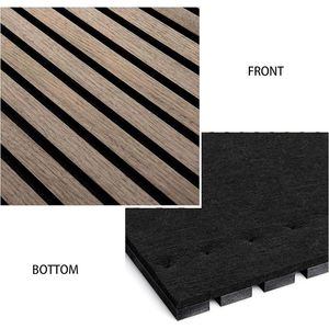 Panneaux muraux acoustiques décoratifs en bois SHENGCHENG, matériau d'absorption acoustique, revêtement mural en bois, panneaux muraux insonorisants - Product Image 4