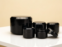 Pot en plastique noir opaque de 5/8/15/20/100 ml pour l'emballage du vernis à ongles en gel