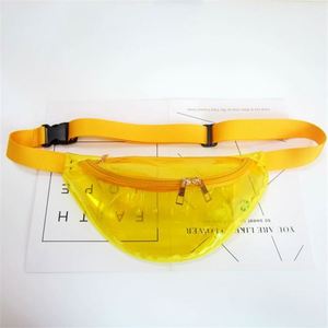 Women's Cross-<b>Body</b> Chest Bags Trendy Reflective Transparent PVC Waist Bag for Outdoor Sports Leisure With Zipper Closure - Product Image 3