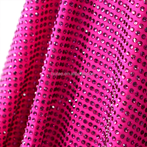 Tissu extensible FB001 orné de strass, tissu perlé de luxe avec perles de cristal et de <span class=keywords><strong>diamant</strong></span> - Product Image 6