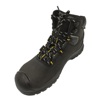 Bottes de sécurité imperméables en cuir de vache à bout en acier Chaussures de travail