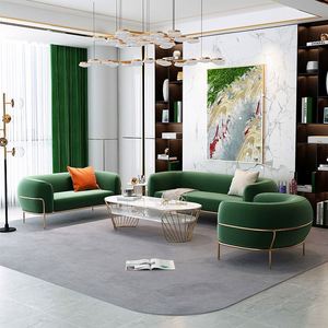 Bắc Âu Ánh Sáng Sang Trọng Hiện Đại Vải Gia Đình Nhỏ Đơn Giản Phong Cách Sofa Ghế Phòng Khách Một + Hai + Ba Chỗ Ngồi Kết Hợp sofa - Product Image 3