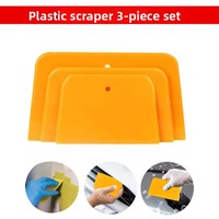 Pexmientas Application d'eau industrielle Petite pelle jaune Grattoir dur Grattoir à film plastique Épandeur de remplissage de corps en plastique