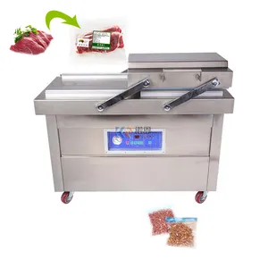 2024 Automatic Double Chamber Vacuum Packaging Machine Desktop Vaccum Sealer Packing Machine