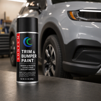 Peinture en aérosol noire pour garnitures avec finition satinée |   Conçu pour la peinture aérosol automobile en plastique