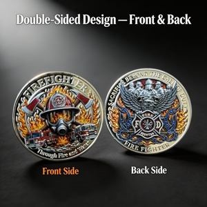 Moneda Conmemorativa de Bombero, Desafío de Fuego y Agua, FD, Chapada en Hierro, Medalla Coleccionable de Héroe de Rescate contra Incendios, Regalo de Aniversario, Navidad - Product Image 3