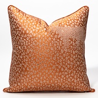 Taies d'oreiller carrées de concepteur de housse de coussin Jacquard de motif animal orange pour la décoration spéciale de la maison 18 X18 20X20