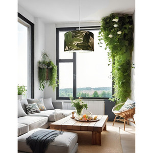 Velluto tropicale, paralume fatto a mano, lampada a sospensione - Product Image 6