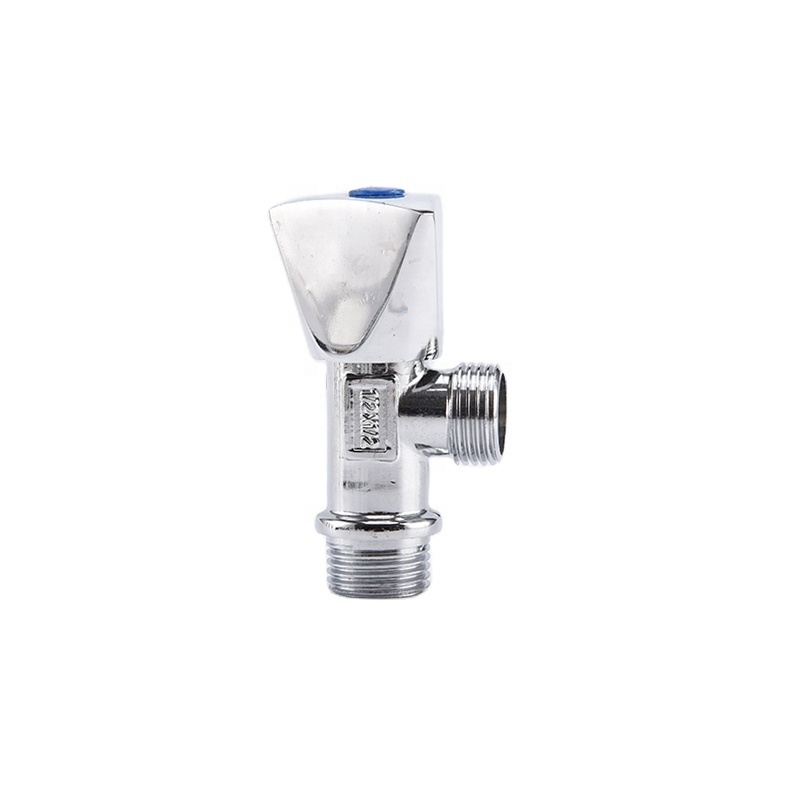 Yuhuan 1/2"x 3/8" NPT Thread Polished Chrome Plated Brass Triangle Angle Valve, PN25 Leak-Proof for Bathroom/Kitchen Plumbing · image 1