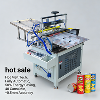 Machine d'étiquetage automatique de boîtes et de tubes en papier à grande vitesse HLT-TB500 avec écran tactile PLC
