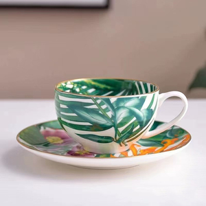 Wholesale Luxury Modern Luxury Dinner Plates Tropical Rain Forest Dinner <b>Set</b> Bone China <b>Dinnerware</b> <b>Sets</b> for Dinnerx - Product Image 1