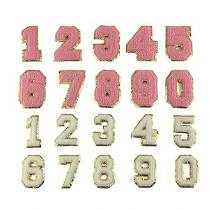 Voorraad Multi Kleur Zwart Zelfklevend Met 3M Sticker Fuzzy Glitter Trim Iron Stick A-Z Alfabet Letters Diy Geborduurde patches - Product Image 5