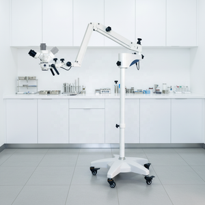 Microscope chirurgical mobile sur pied, <span class=keywords><strong>binoculaire</strong></span> LED avec caméra vidéo, support mural pour neurochirurgie, oreille, nez, gorge - Product Image 4