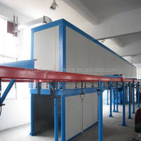 Ligne de revêtement électrostatique automatique JINHAI avec rail suspendu pour portes lourdes, four de cuisson, machines de revêtement métallique