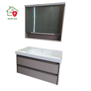 Mueble de Baño Moderno Minimalista Estilo Japandi, Tono Madera Clara, Tablero de Melamina/MDF, Puertas con Bisagras Ocultas, Estilo Japonés Fusion - Product Image 1