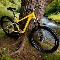 Vélo de montagne tout-terrain complet en aluminium à double suspension, frein à disque, 11 vitesses, pédale ordinaire, 27,5 pouces Plus