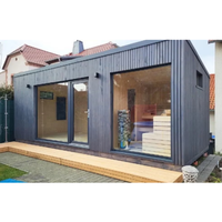 Kabin Sauna Luar Ruangan Modern untuk 6 Orang dengan Pemanas Kayu Cedar Merah Solid & Perapian Batu - Ramah Lingkungan, Ukuran & Warna Dapat Disesuaikan