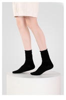 Chaussettes en mélange de laine pour femmes, respirantes, hautes, jusqu'au genou, chaussettes de mollet, chaussettes amples tendance