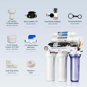 เครื่องกรองน้ำ 5 ขั้นตอน ระบบ RO UV พร้อมระบบ Reverse Osmosis วัสดุพลาสติก สำหรับใช้ในบ้านและนอกบ้าน - Product Image 5