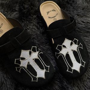 Sandalias Unisex de Verano de Cuero Genuino con Suela Gruesa de Corcho Vintage y Chanclas de Dedo Descubiertas para Exteriores - Product Image 3
