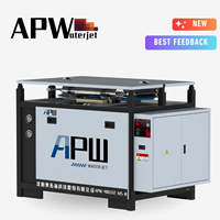 Machine de découpe de pierre à jet d'eau CNC APW 1200 mm pour granit et marbre, haute précision 0,1 mm, utilisation en construction
