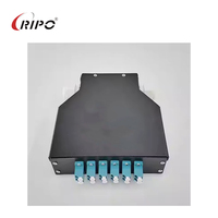 Kotak Terminal serat optik 12-Core 6-Port Panel Patch dudukan rel DIN