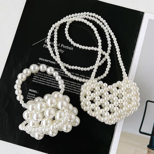 Tas tangan mutiara anak perempuan, kantung unik kecil dengan penutup kancing gaya Barat semua-cocok - Product Image 3