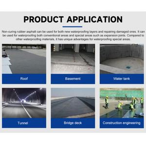 Non-curing <b>Rubber</b> Asphalt Waterproof Coating Asphalt Waterproof Coating Coil Adhesive Liquid Coil Roof Waterproofing - Product Image 4