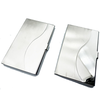 Porte-cartes de crédit bancaire en métal aluminium Porte-cartes de visite Étui portefeuille avec logo personnalisé