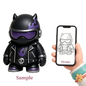 Figurine d'art en vinyle 3D MEIYAN, design personnalisé en forme de flamme violette, petite série, pour souvenir de club <span class=keywords><strong>moto</strong></span> - Product Image 1