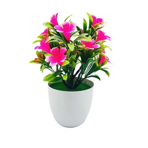 Planta Artificial de Lirio Qi Xing de 21 cm, Flores de Plástico, Planta Decorativa en Maceta para Interiores - Product Image 5