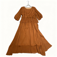 Nouvelle Robe Longue Deux Pièces en Rayonne et Mousseline Style 2026, Taille Naturelle, Écologique, Respirante, Plusieurs Couleurs Disponibles (ODM)