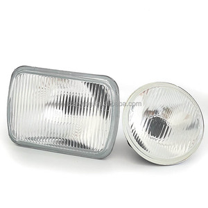 Faro halógeno cuadrado <span class=keywords><strong>de</strong></span> 7 pulgadas <span class=keywords><strong>de</strong></span> alto brillo con bombilla H4 <span class=keywords><strong>de</strong></span> haz semisellado Construcción <span class=keywords><strong>de</strong></span> metal negro - Product Image 4