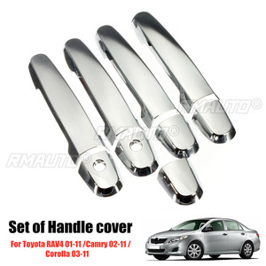 ฝาครอบมือจับประตูรถยนต์โครเมียม ABS 9 ชิ้น สำหรับ Toyota Camry, RAV4, Toyota Yaris, Corolla ปี 2003-2011 อะไหล่ตกแต่งภายนอกรถยนต์ - Product Image 1