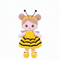 Peluche Abeille Personnalisée Faite à la Main, Jouet en Peluche Doux, Personnage de Dessin Animé, Poupée en Coton pour Cadeau de Compagnie et de Réconfort