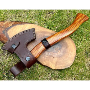 Hacha de Supervivencia para Camping, Fabricada por OEM, Hacha de Acero de Damasco Forjada a Mano con Mango de Madera para Camping - Product Image 3