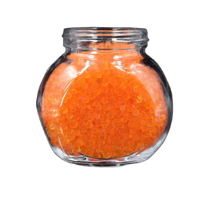 Orange de gel de silice indiquant dans l'humidité absorbante pas orange de gel de silice