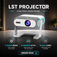 Projecteur portable sans fil XNANO HA116 haut de gamme avec autofocus et lumières colorées, mini-projecteur compatible avec logo et marque personnalisés