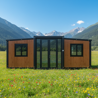 Maison préfabriquée en conteneur d'acier Granny Flat 20Ft 40Ft, design moderne, résistante au vent et à l'eau