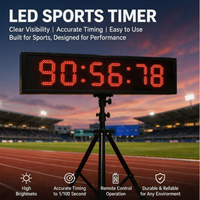 Chronomètre numérique à affichage LED à 6 chiffres de 5 pouces pour l'entraînement sportif, l'école, la salle de sport, la compétition
