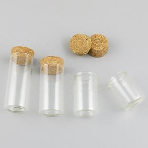 Kostenloses Muster 15ml 20ml 25ml 30ml 35ml 40ml <span class=keywords><strong>50ml</strong></span> 60ml Klares Reagenzglas aus Glas mit Flachem Boden und Korkstopfen für Warenverpackungen - Product Image 2