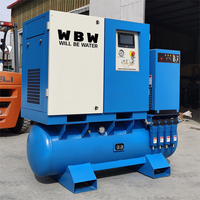 Compresseur d'air à vis 4 en 1 10HP 7.5KW réservoir de séchage d'air Vsd Tension 220v 380v 480v Compresseur industriel
